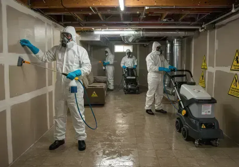 Basement Moisture Removal and Structural Drying process in Morgan County, MO